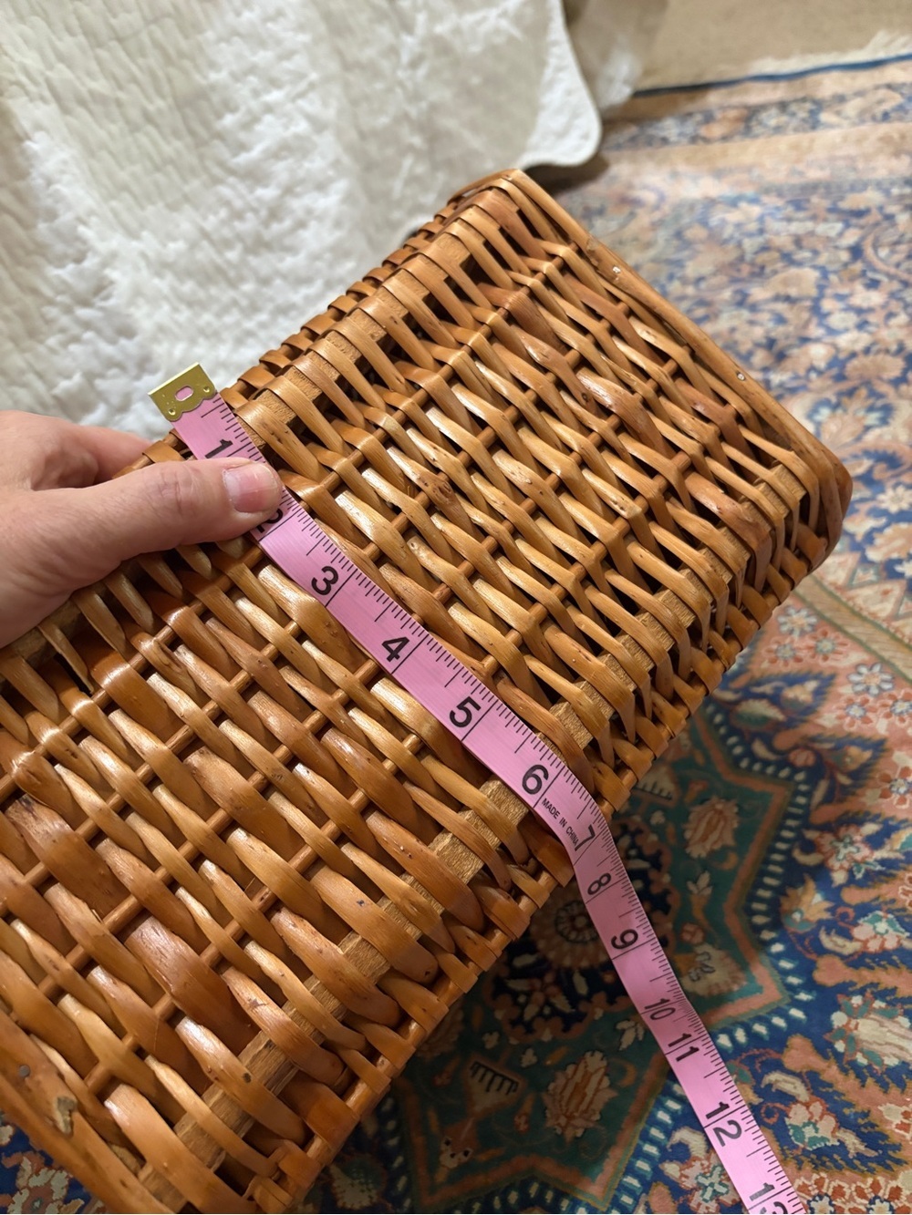 Great condition Vintage Woven Rattan Handbag in Light Brown. 50’s/60’s. So cool - Picture 9 of 11